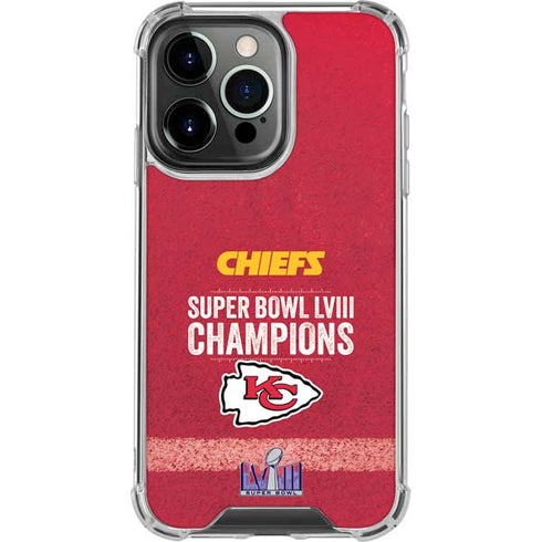 NFL Chiefs Super Bowl LVIII Champions iPhone 14 Pro Clear Case